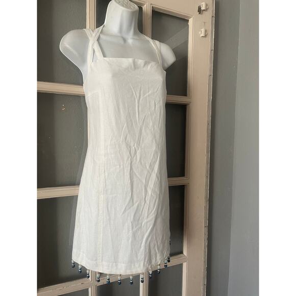 House‎ Of Harlow 1960 Beaded Linen Mini Dress - Picture 5 of 8